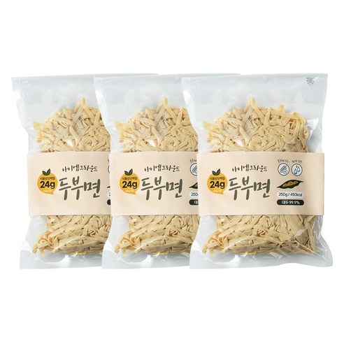 아이엠그라운드 대두 99% 저칼로리 두부면 250g 세트 건두부 포두부 두부피 두부과자