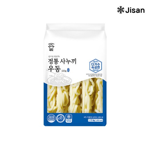 다가수방식으로 제조 쫄깃한 면발 냉동 싱거운밥상 정통 사누끼 우동면 총1.15kg