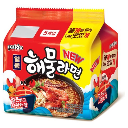 라면 멀티 면 팔도 해물라면 120gX5입 봉지라면