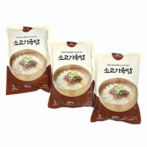 새마원 소고기국밥 600g 소고기무국, 3개, 600g