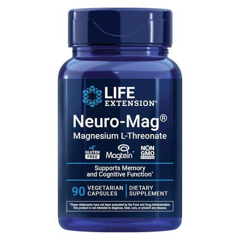 라이프 익스텐션 뉴로 마그네슘 L-트레온산 90정 2팩 Life Extension Neuro-mag Magnesium L-threonate 90 Count 2 Pack