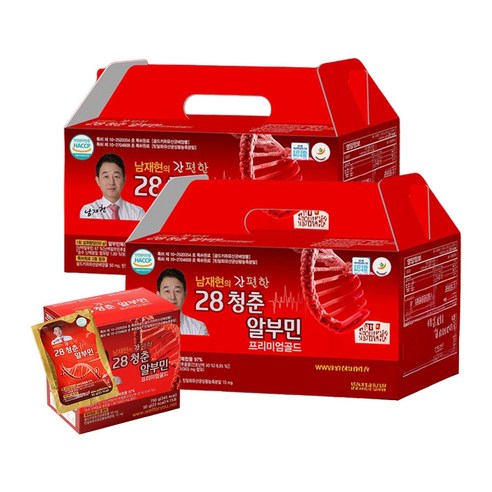 남재현 간편한 28청춘 알부민 프리미엄골드 부모님 추석 명절 선물, 60개