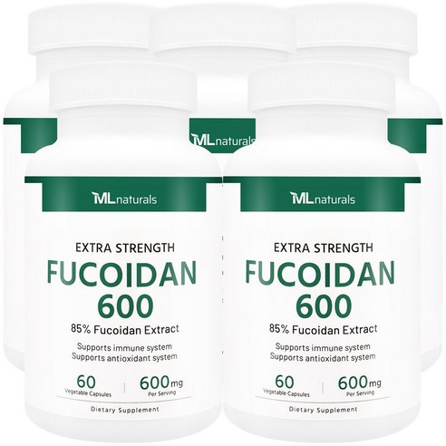 [미국번개배송] 신제품 착한명품 마이라이프 내추럴스 후코이단 600mg 60정 5병
