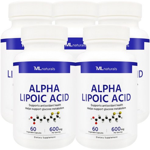 [미국번개배송] 마이라이프 내추럴스 알파리포산 600 mg 60 야채캡슐