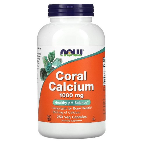 나우푸드 NOW Foods 산호 칼슘 1,000 mg 식물성 캡슐250정 코랄 칼슘 Coral Calcium