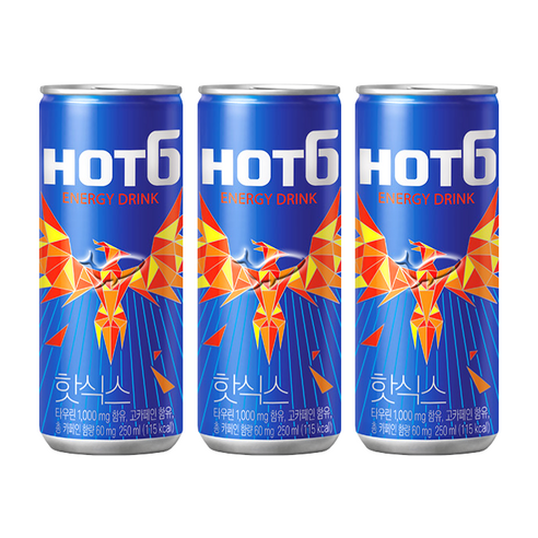 핫식스 롯데칠성음료 에너지음료, 250ml, 20개