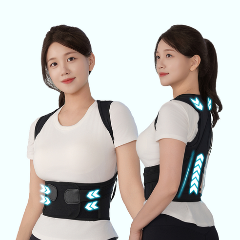 리라이프 자세교정밴드 어깨교정기 바른자세 라운드숄더 굽은등펴기, 1개