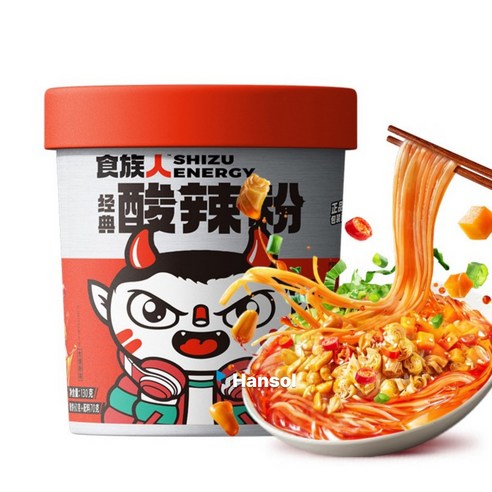 판다식품 식족인 쏸라펀 shizuren 스주런 컵면 새콤매콤 중국솬라펀 130g, 5개