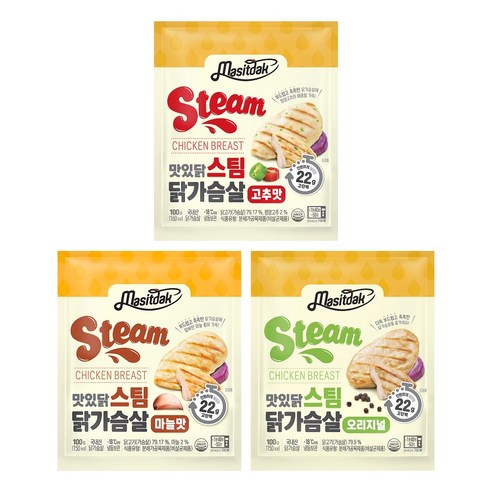 [랭킹닭컴] 맛있닭 NEW 스팀 닭가슴살 3종 혼합구성