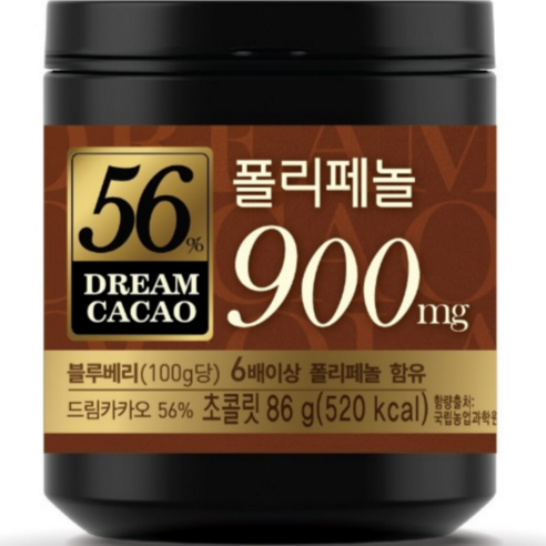 달콤한 다크초콜릿의 유혹 드림카카오 56%, 86g, 10개