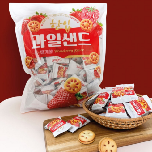 한입 과일 샌드 딸기향, 300g, 5개