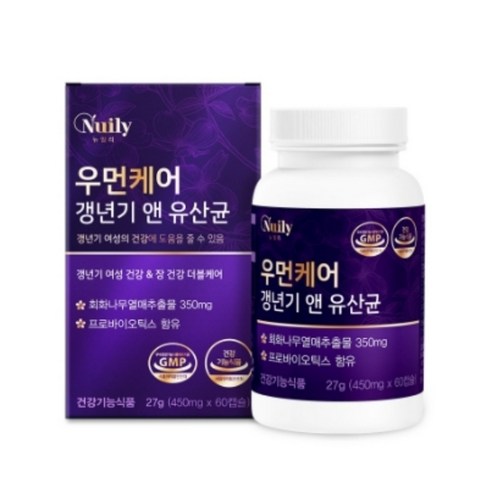 갱년기 우먼케어 앤 유산균 60캡슐 여자 어머니 부모님, 1개, 1정