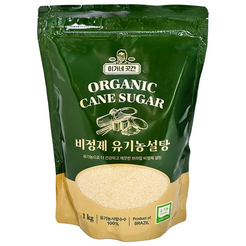 이가네곳간 비정제 유기농 설탕, 황설탕 원당, 1kg, 1개