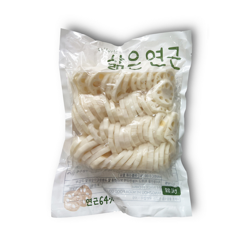 깨끗한 삶은연근 1kg 자숙연근