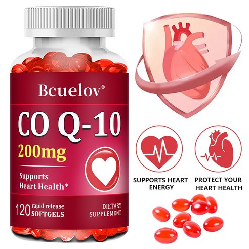 코엔자임Q10캡슐200mg,식이보충제,심장건강,혈압,구강잇몸건강,항산화기능, 1개, 120회분