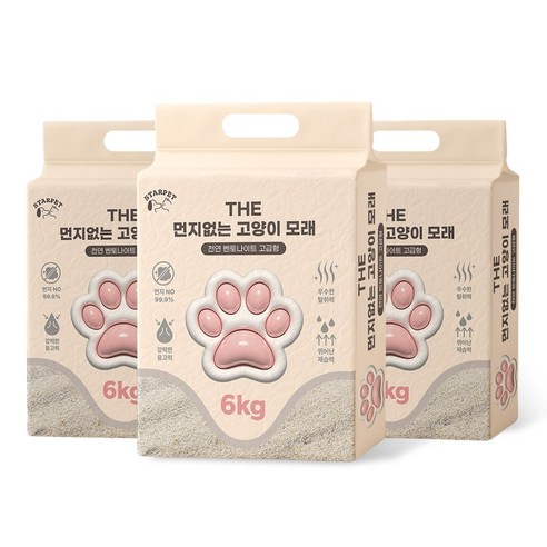 THE 먼지없는 벤토나이트 고양이모래 18kg, 무향, 1개, 30L