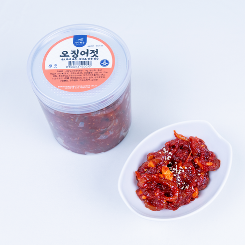 [바다한줌] 쫄깃한 오징어젓 250g 500g 저염 밥도둑 반찬 오징어젓갈