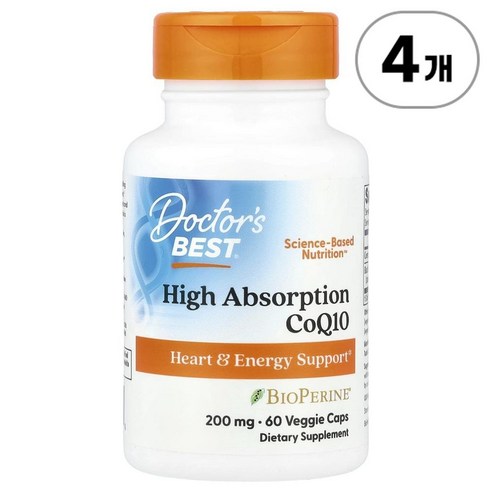 닥터스베스트 하이 앱솔루션 코큐텐 위드 바이오페린 Doctor's Best High Absorption CoQ10 with BioPerine® 60정