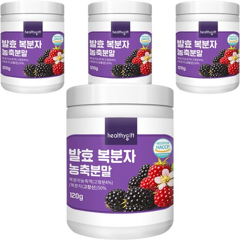 발효 복분자 농축 분말 가루 고창산, 4개, 120g