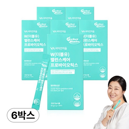 비타민마을 더블유 밸런스케어 프로바이오틱스 질 유래 유산균, 2g, 180개