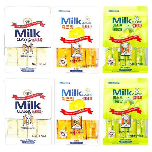 밀크 클래식 쌀과자 우유맛 240g 2p + 치즈맛 240g 2p+ 머스크메론맛 240g 2p, 2세트, 720g