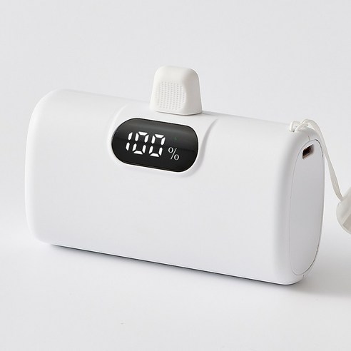 오지렌 10000mAh 대용량 도킹형 고속충전 보조배터리, 화이트, 1개, GM10