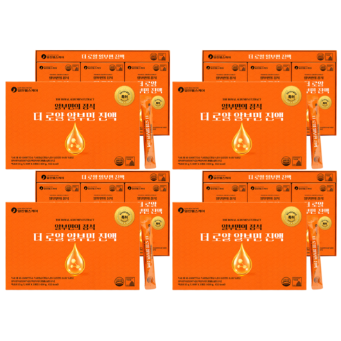 HnF 리뉴얼 더로얄 알부민 진액 프랑스산 알부민 97% 특허받은 발효녹용 식약처인증 HACCP, 4세트, 30정