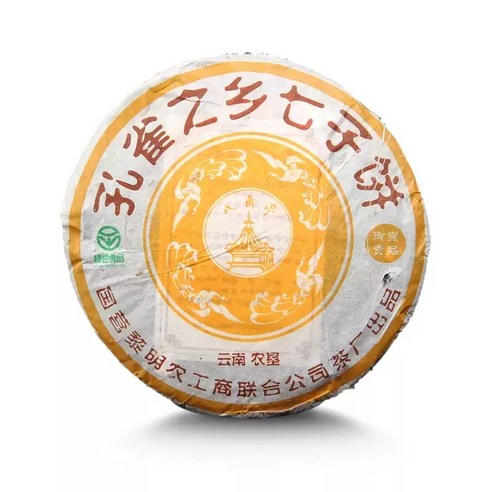 여명 공작지향 보이차 2006년 운남 팔각정 공작병 숙차, 1개, 357g, 1개입