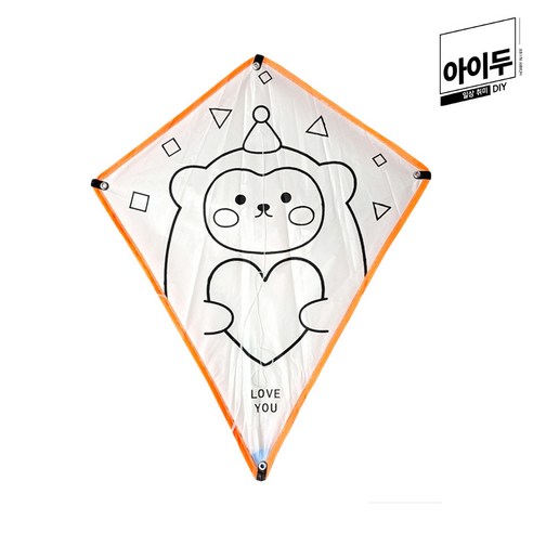 아이두DIY 오색 가오리형 연 만들기 원숭이, 단품