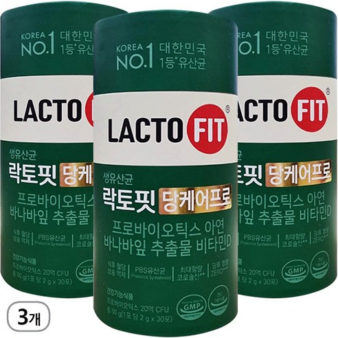 락토핏 당케어 유산균, 60g, 3개