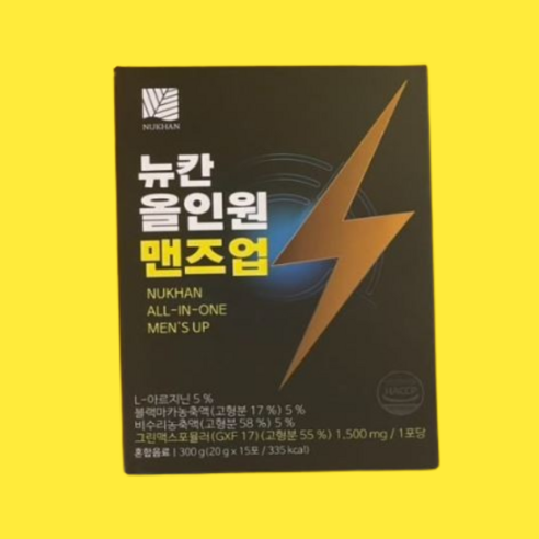 뉴칸 올인원 맨즈업 20g x15포 1박스 블랙마카 아르기닌 야관문