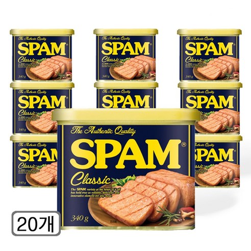 CJ 스팸 클래식 340g x20캔 / 깡통햄 간단 반찬 자취