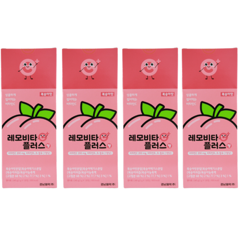 경남제약 레모비타플러스정 복숭아맛, 4개, 120정