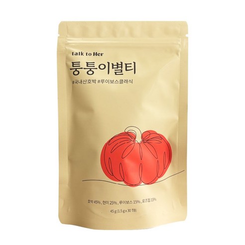 퉁퉁이별티 국내산호박 고소한맛 1개 30T 로즈힙 제페인 미네랄 379199, 1개, 30개, 1.5g