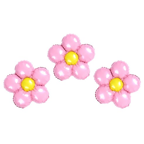 꽃풍선 데이지 풍선 특대형(110cm), 대형(72cm), 중형(45cm) 풍선 장식 파티용품세트 [에브리띵스마일]1095, 3개, 핑크