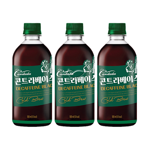 칸타타 콘트라베이스 디카페인 블랙 500ml, 500ml, 15개