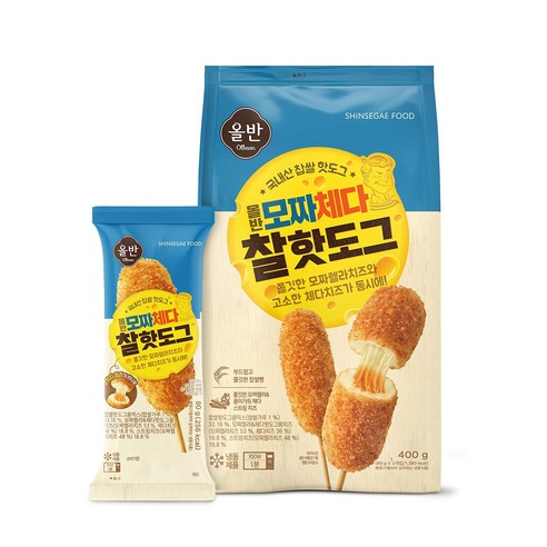 [신세계TV쇼핑]신세계푸드 올반 모짜체다 찰핫도그 80g