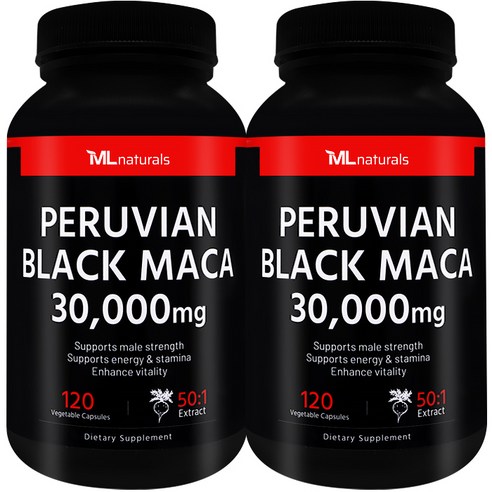 [미국빠른직구] 마이라이프 내추럴스 페루비안 블랙 마카 30,000 mg 120정 2병