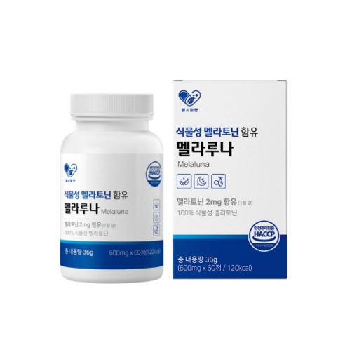 식물성 멜라토닌 함유 잠들기전 타트체리 정 식약처인증, 1개, 60정