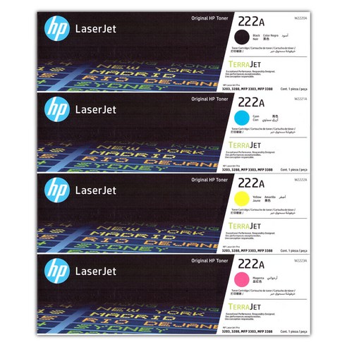 HP 정품토너 222A 4색 세트 W2220A W2221A W2222A W2223A