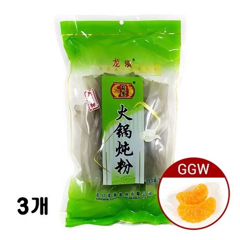가가왕 중국식품 훠궈둔분 납작 당면, 300g, 3개