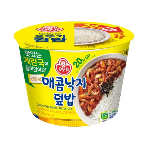 즉석밥덮밥햇반/D193_오뚜기 컵밥 매콤낙지덮밥 285g/사무실,회사,탕비실,모임,캠핑,학원,교회,야유회, 1, 285g