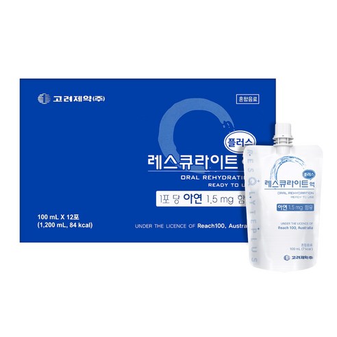 고려제약 레스큐라이트 플러스액 마시는 포도당 비타민 혼합음료 어린이
