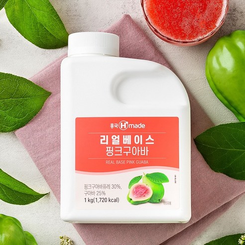 [업체발송] 흥국 리얼베이스 핑크구아바 1kg 2개세트, 2개, 1kg