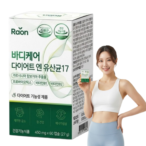 체지방감소 17종 다이어트 유산균 식약청인증 프로바이오틱스, 1개, 60정