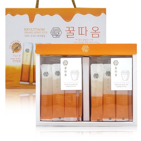 꿀따옴 꿀스틱 야생화꿀 11g 25T 2입 선물세트, 11g