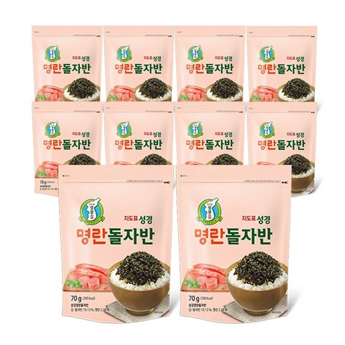 지도표 성경 명란돌자반 70g x 10개