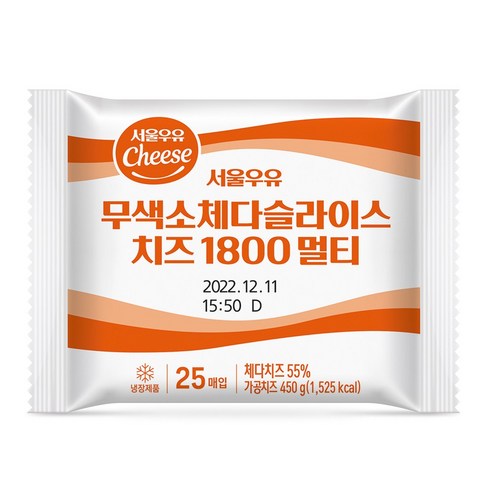 서울우유 체다슬라이스450g무색소치즈, 450g, 1개
