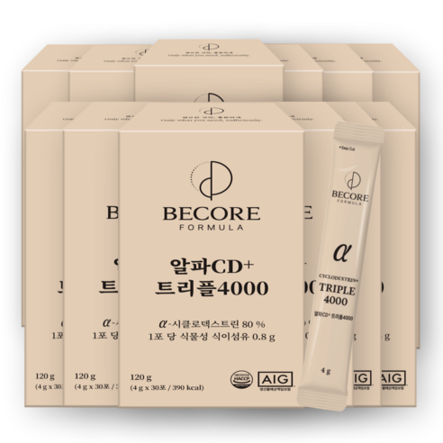 비코어 알파CD분말 식약청인증100% HACCP 알파시클로덱스트린 고함량 알파시디+트리플4000