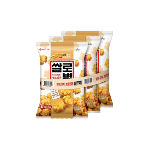 롯데제과 쌀로만든 쌀로별 고소한맛, 62g, 12개